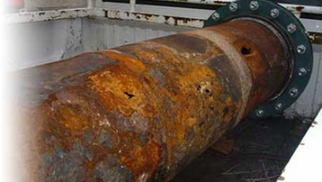 Sample corrosion of pipes